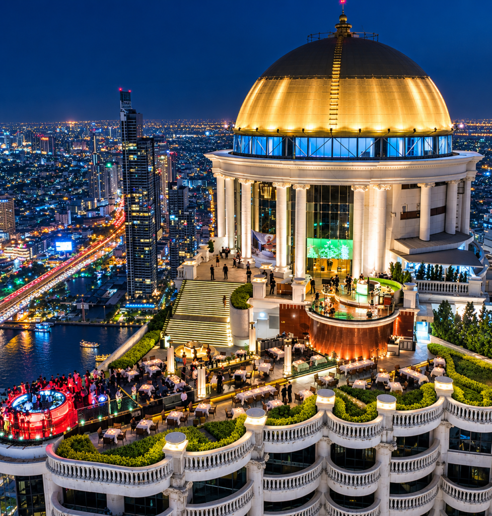 lebua at State Tower with its golden dome in Bangkok